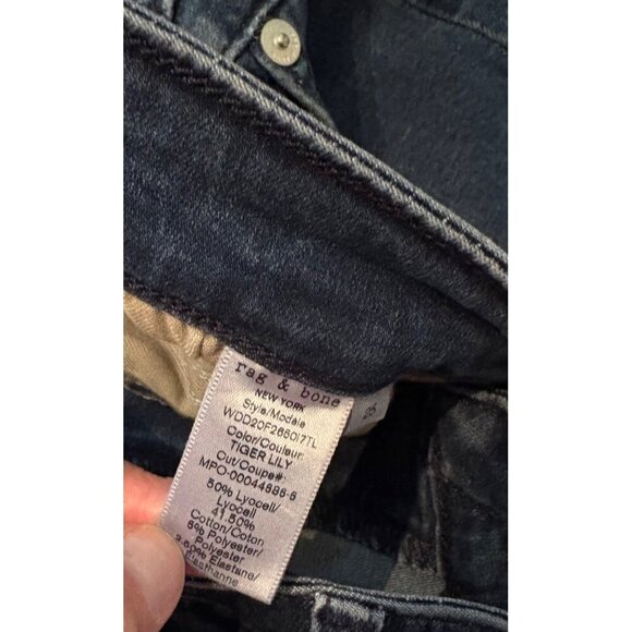 Rag & Bone Cate Mid Rise Skinny Jeans Dark Wash Denim Size 25 - Picture 8 of 12